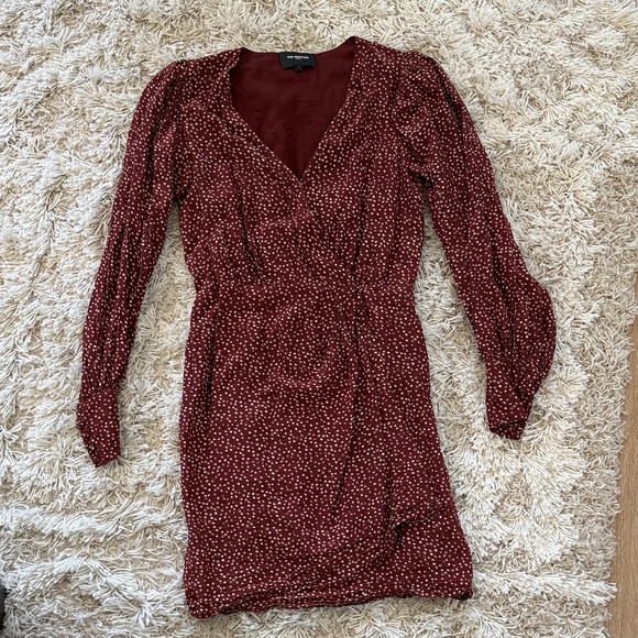 The Kooples Dresses & Skirts - The Kooples Maroon Moon Long Sleeve Dress